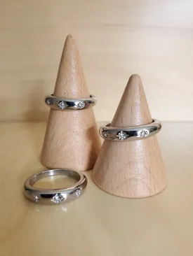 Silver Rhinestone Statement Ring