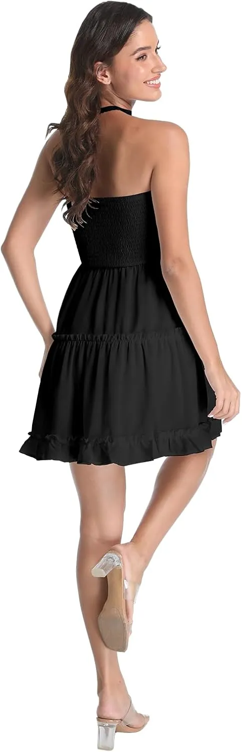 Summer Dresses for Women Strapless Tube Top Mini Dresses Beach Boho Sundress 2025