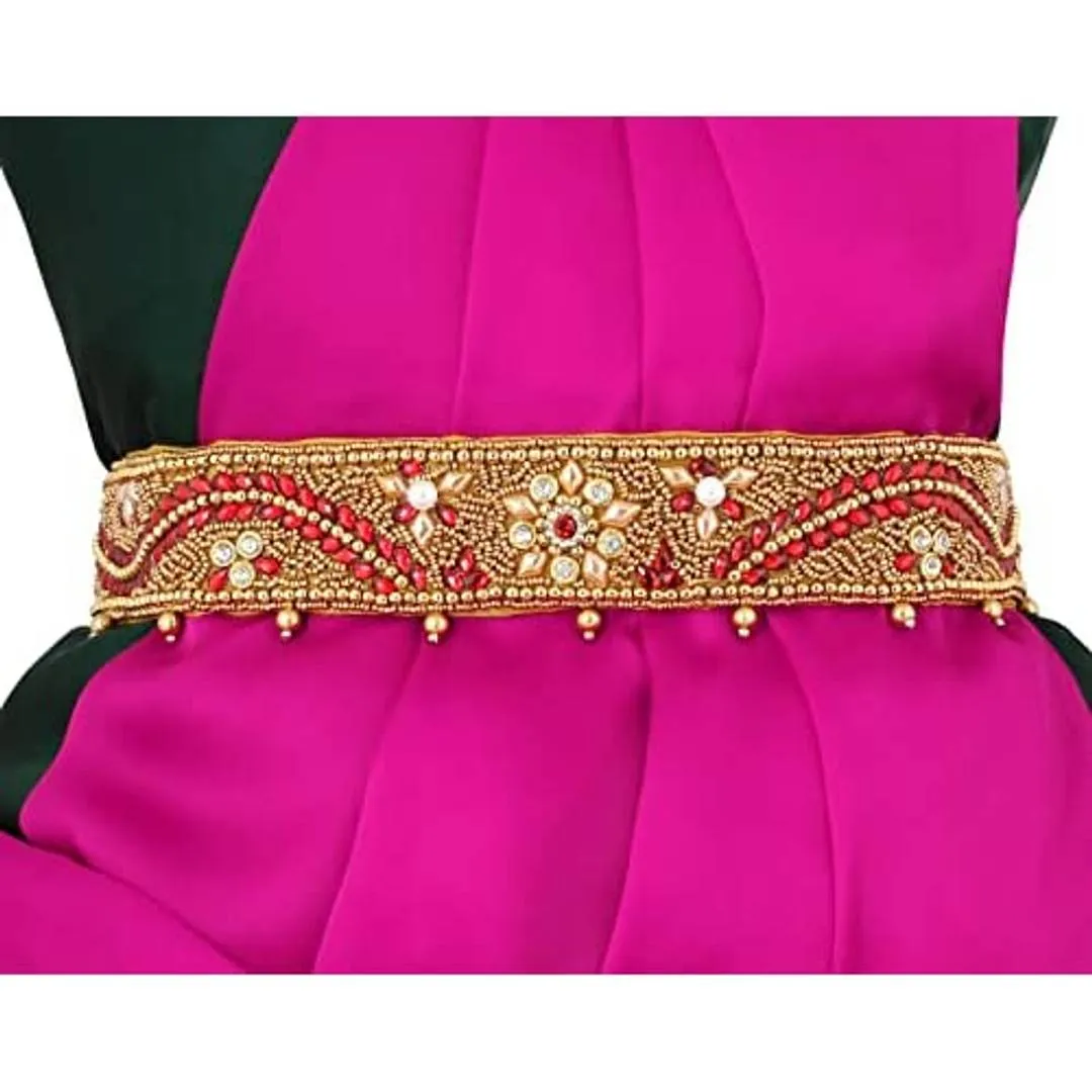THANU'S CRAFT stretchable Cloth Vaddanam Kamarbandhani, Waist Belt,Belly Chain.