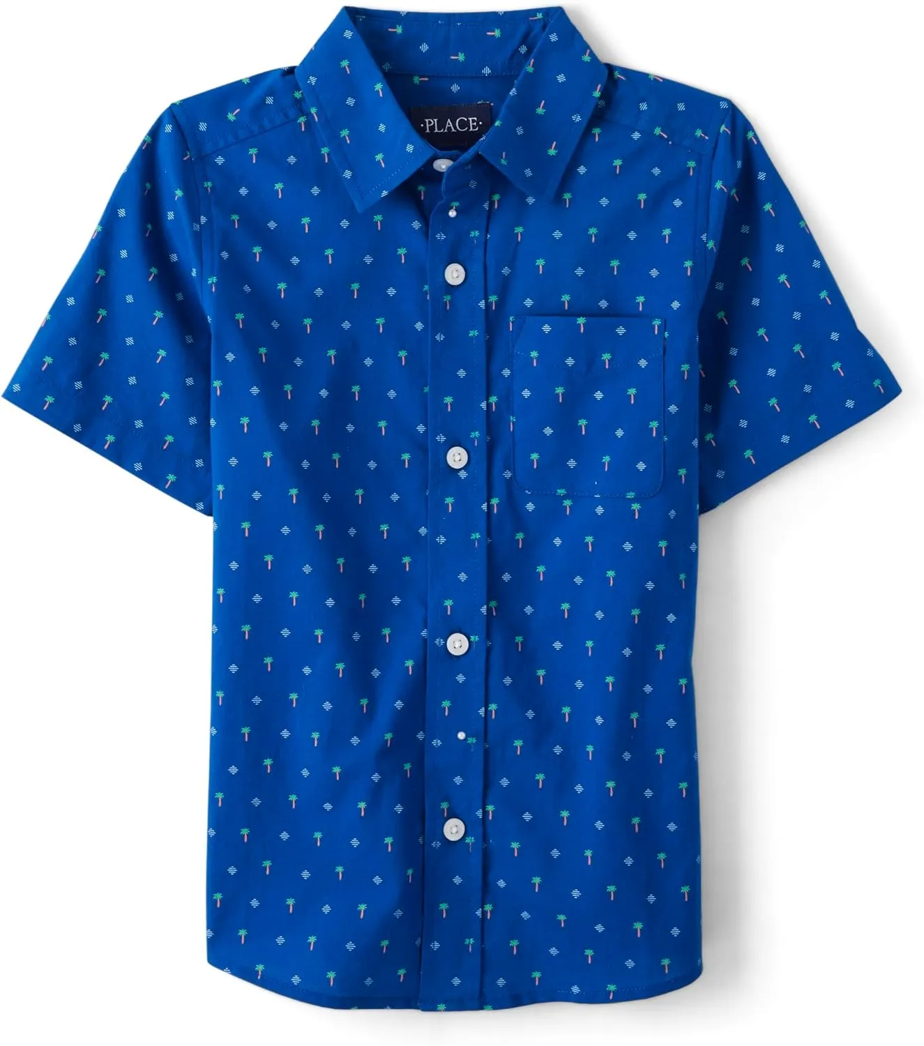 The Children's Place Boys' and Toddler Boys' Short Sleeve Button Down Shirt