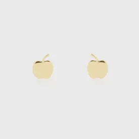 Tiny Apple Studs - Brass