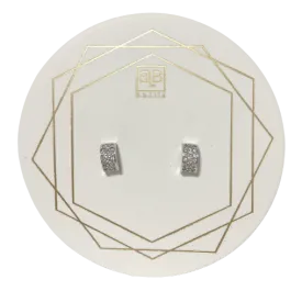 Tiny Hoop Studs - Silver