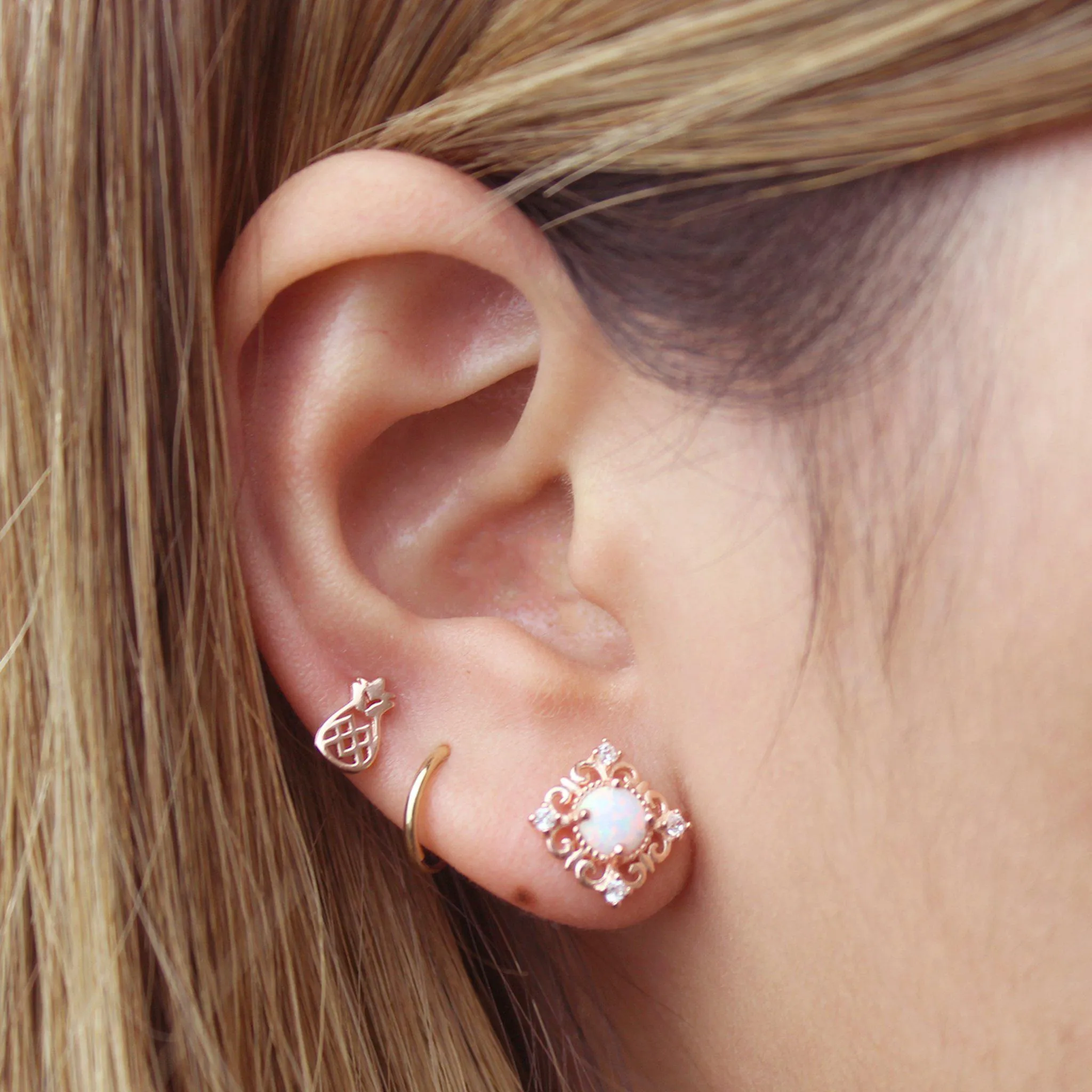 Tiny Pineapple Earrings