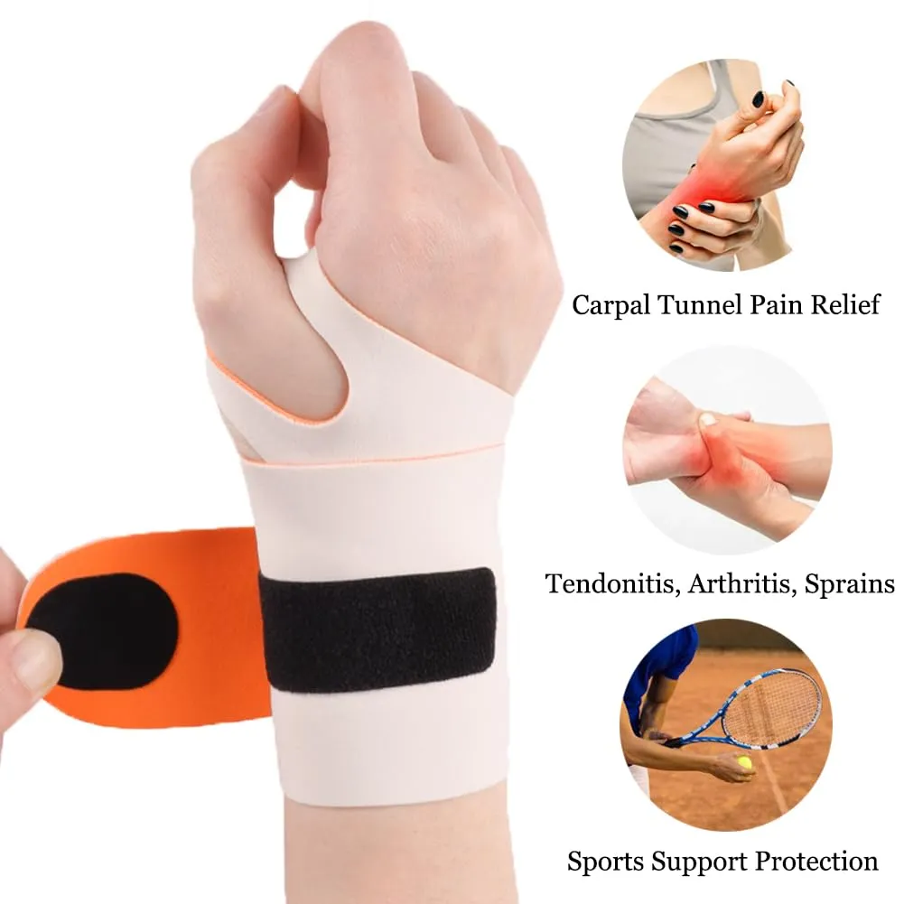 Ulnar Wrist Brace (2 Pack), Elastic Wrist Wrap Support for TFCC Tear, Carpal Tunnel, Tendonitis, Arthritis, Pain Relief, Ultra-Thin Soft Wrist Compression Strap for Fitness Sports, Fit Both Hands