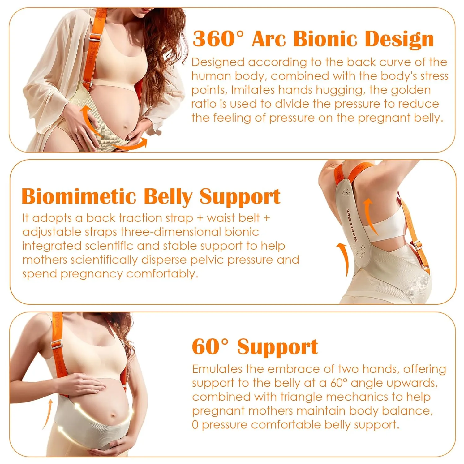 Upgranded Pregnancy Belly Band, Belly Support Belt for Pregnant Women with Adjustable Straps, Back Support, Waist Support Belt for Pregnancy (Large)
