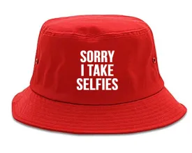Very Nice Sorry I Take Selfies Kim Black Bucket Hat Red