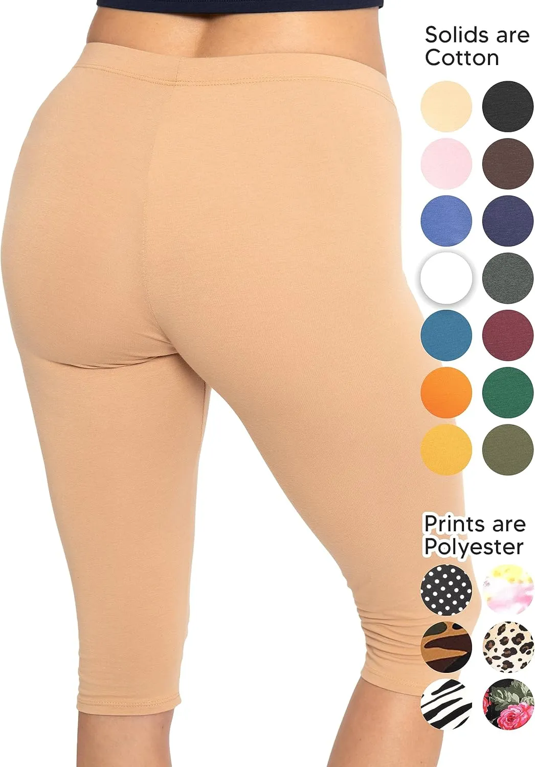 Women's and Plus Size Knee-Length and Ankle Length Leggings