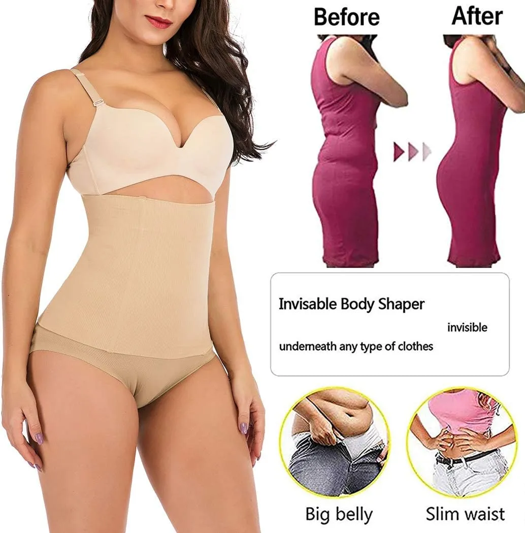 Womens Waist Trainer Corset Shapewear Tummy Control Waist Cincher Slim Body Shaper Postpartum Recovery Belt
