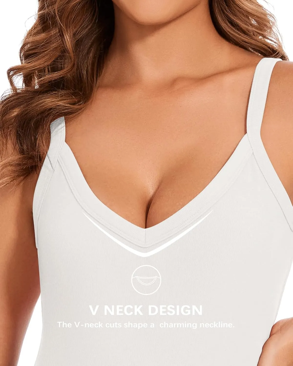 WOWENY Thermal Fleece Tank Top for Women V Neck Sleeveless Shirts Camisole Warm Base Layer Cami Vest Underwear Tops