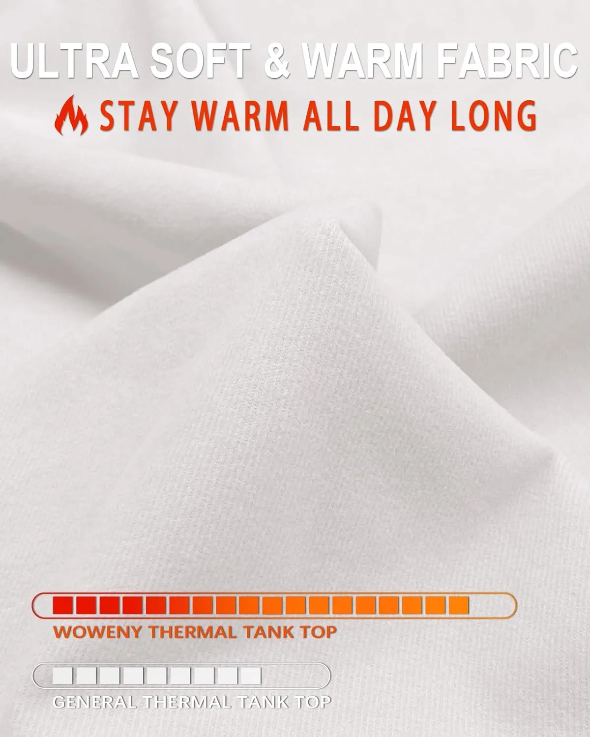 WOWENY Thermal Fleece Tank Top for Women V Neck Sleeveless Shirts Camisole Warm Base Layer Cami Vest Underwear Tops