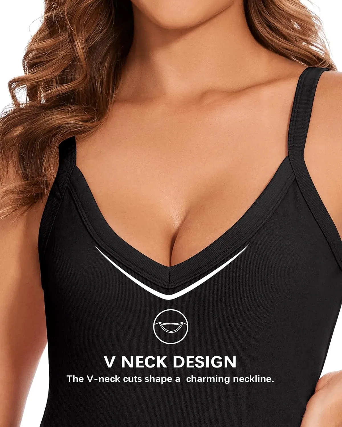 WOWENY Thermal Fleece Tank Top for Women V Neck Sleeveless Shirts Camisole Warm Base Layer Cami Vest Underwear Tops