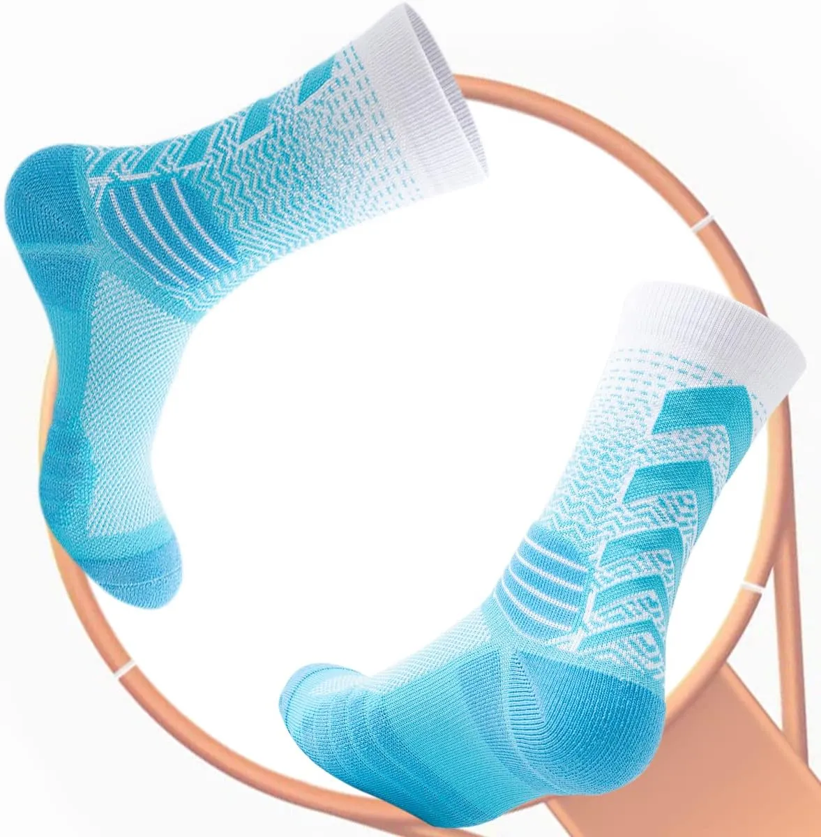 YQHMT Athletic Crew Socks Performance Thick Cushioned Sport Basketball Running Training Compression Socks for Men & Women